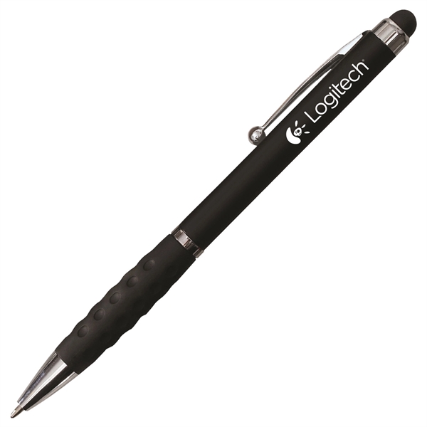 Twist-action pen with detailed comfort grip and a stylus for touchscreen... from ASI 90859 Tempo Industries Inc