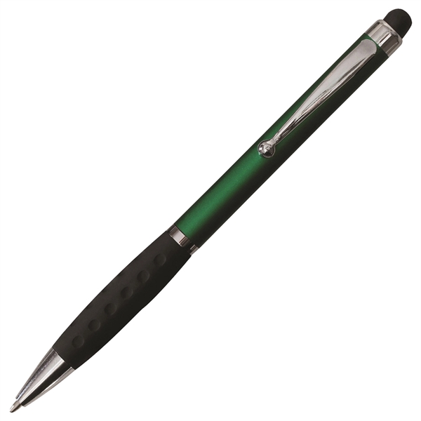 Twist-action pen with detailed comfort grip and a stylus for touchscreen... from ASI 90859 Tempo Industries Inc