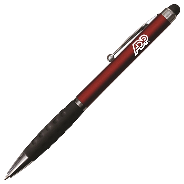 Twist-action pen with detailed comfort grip and a stylus for touchscreen... from ASI 90859 Tempo Industries Inc