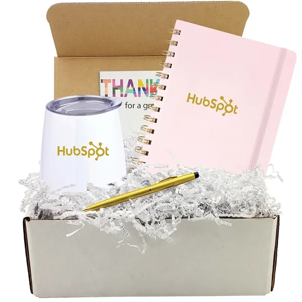 New Hire Gfit Set:  10oz Stainless Steel Sipper, PU Leather... from ASI 80060 VisionUSA