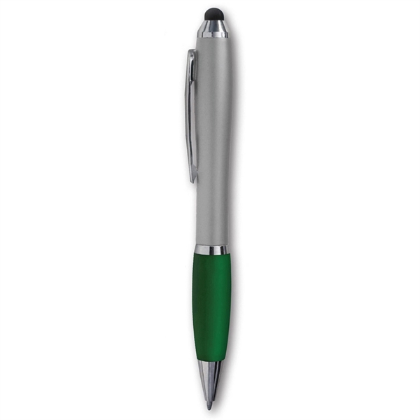 Twist-action pen with a black rubber grip and a stylus for... from ASI 90859 Tempo Industries Inc
