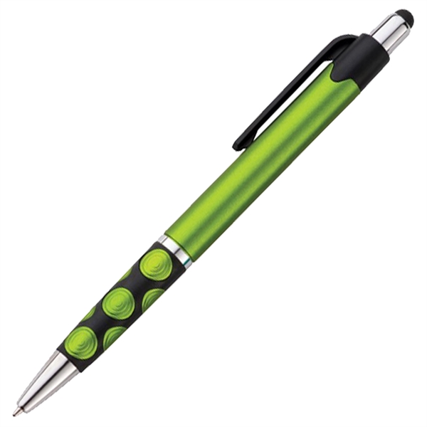 Retractable pen with a comfortable grip and a stylus for use... from ASI 90859 Tempo Industries Inc