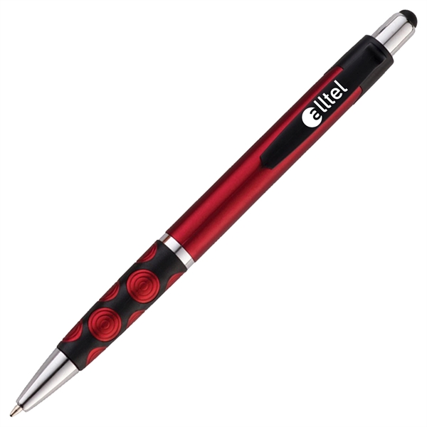 Retractable pen with a comfortable grip and a stylus for use... from ASI 90859 Tempo Industries Inc