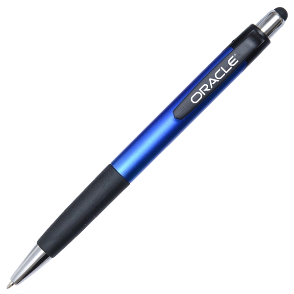 Retractable pen with a grip section and stylus for use on... from ASI 90859 Tempo Industries Inc