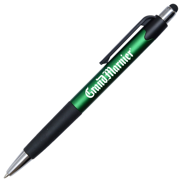 Retractable pen with a grip section and stylus for use on... from ASI 90859 Tempo Industries Inc