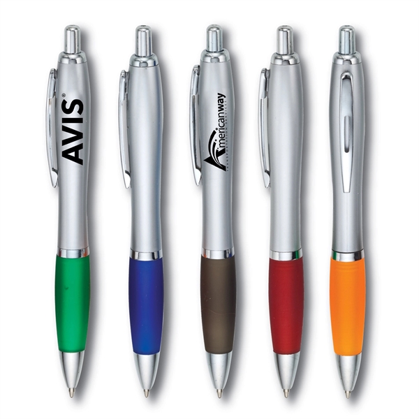 Click-action Pike II pen with a curvaceous, hourglass shape and a... from ASI 90859 Tempo Industries Inc