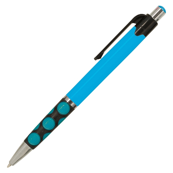 Click-action Babs II pen available in tropical colors with funky grips.... from ASI 90859 Tempo Industries Inc