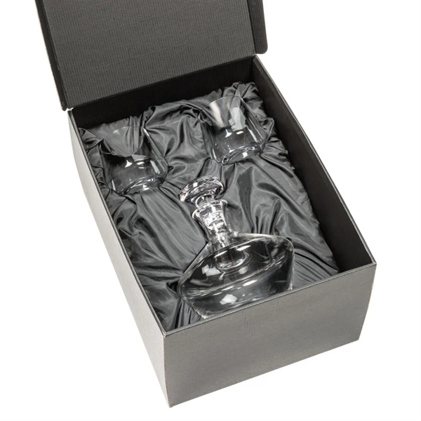 The Lead-free Crystalline Tucson Decanter & Stemless Wine Set is elegance... from ASI 84592 St Regis Group