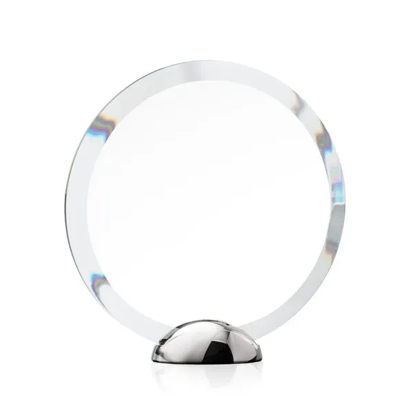 The Starfire Crystal Gardiner VividPrint™ Award features a circular shape with... from ASI 84592 St Regis Group / St Regis