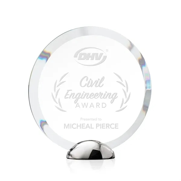 The Starfire Crystal Gardiner Award features a circular shape with a... from ASI 84592 St Regis Group / St Regis