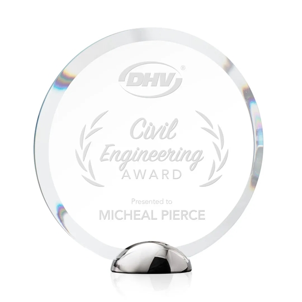 The Starfire Crystal Gardiner Award features a circular shape with a... from ASI 84592 St Regis Group / St Regis