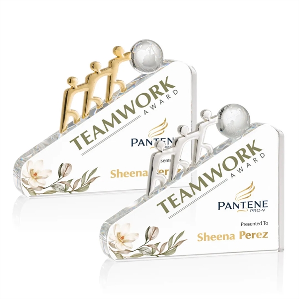 The Optical Crystal Synergy VividPrint™ Award resembles three teammates working together... from ASI 84592 St Regis Group / St Regis