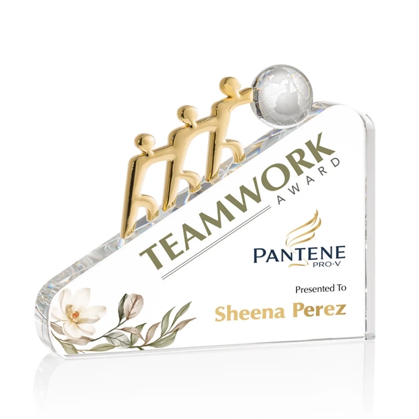 The Optical Crystal Synergy VividPrint™ Award resembles three teammates working together... from ASI 84592 St Regis Group / St Regis