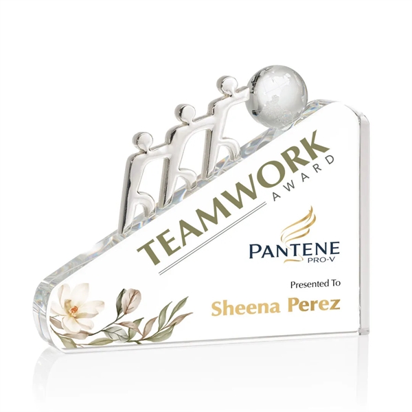 The Optical Crystal Synergy VividPrint™ Award resembles three teammates working together... from ASI 84592 St Regis Group / St Regis