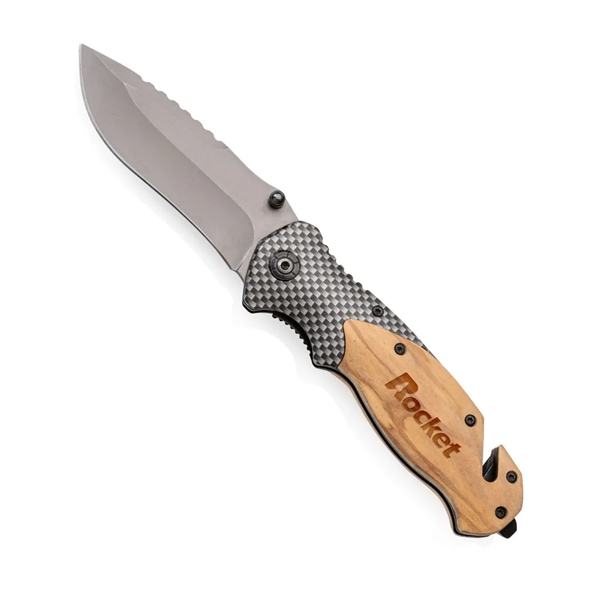 The Raghorn Olive Wood Pocket Knife features a stainless steel blade... from ASI 84592 St Regis Group