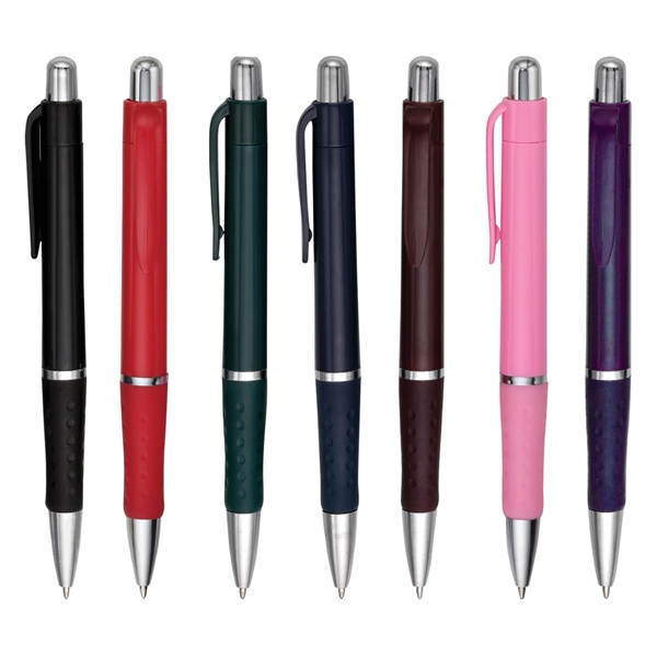 Click-action King George pen made of plastic with a rubber grip... from ASI 90859 Tempo Industries Inc / Tempoline