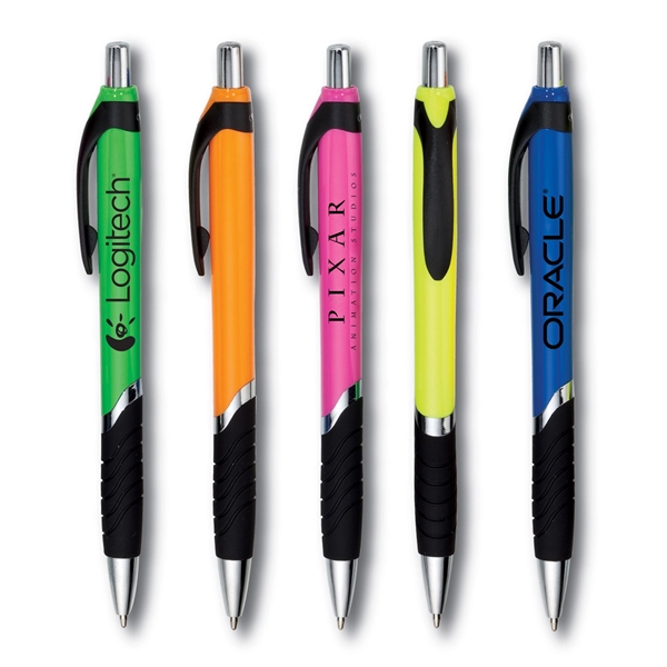 Click-action Tropics pen made of plastic in a variety of tropical... from ASI 90859 Tempo Industries Inc / Tempoline