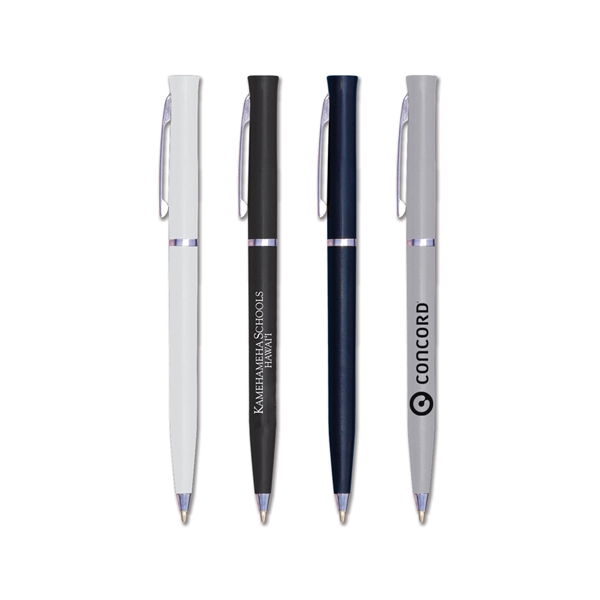 Anglo twist-action pen made of plastic with silver accents for a... from ASI 90859 Tempo Industries Inc / Tempoline