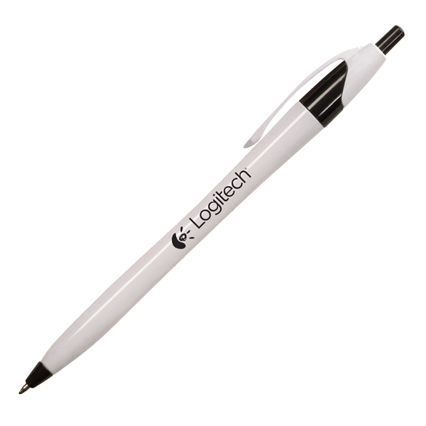 Click-action Noma pen made of plastic with a curvaceous, hourglass-shaped body.... from ASI 90859 Tempo Industries Inc / Tempoline