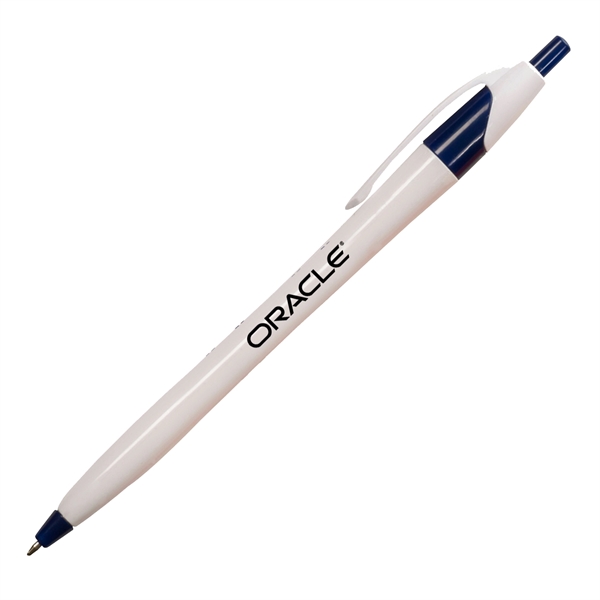 Click-action Noma pen made of plastic with a curvaceous, hourglass-shaped body.... from ASI 90859 Tempo Industries Inc / Tempoline