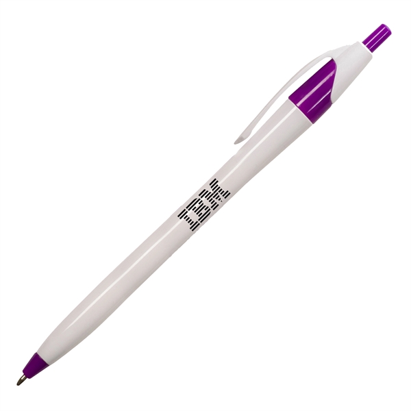 Click-action Noma pen made of plastic with a curvaceous, hourglass-shaped body.... from ASI 90859 Tempo Industries Inc / Tempoline