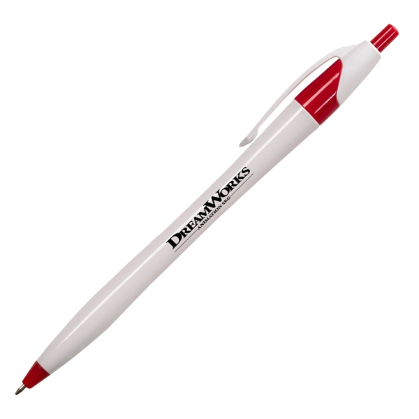 Click-action Noma pen made of plastic with a curvaceous, hourglass-shaped body.... from ASI 90859 Tempo Industries Inc / Tempoline