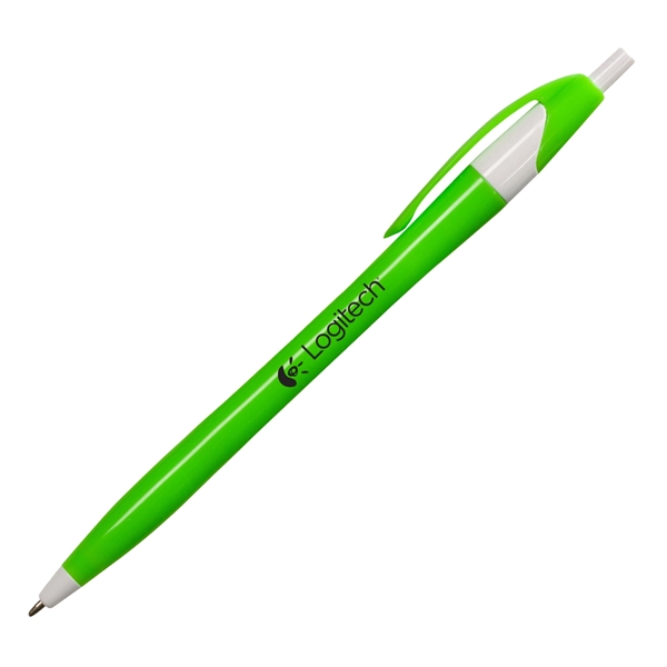 Click-action Slimmer pen made of plastic with a curvaceous, hourglass shaped... from ASI 90859 Tempo Industries Inc / Tempoline
