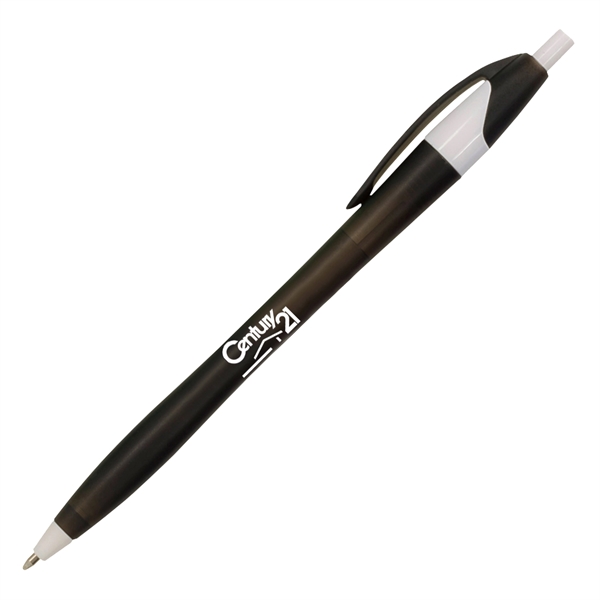 Click-action Frosty slim pen made of plastic with a curvaceous, hourglass... from ASI 90859 Tempo Industries Inc / Tempoline