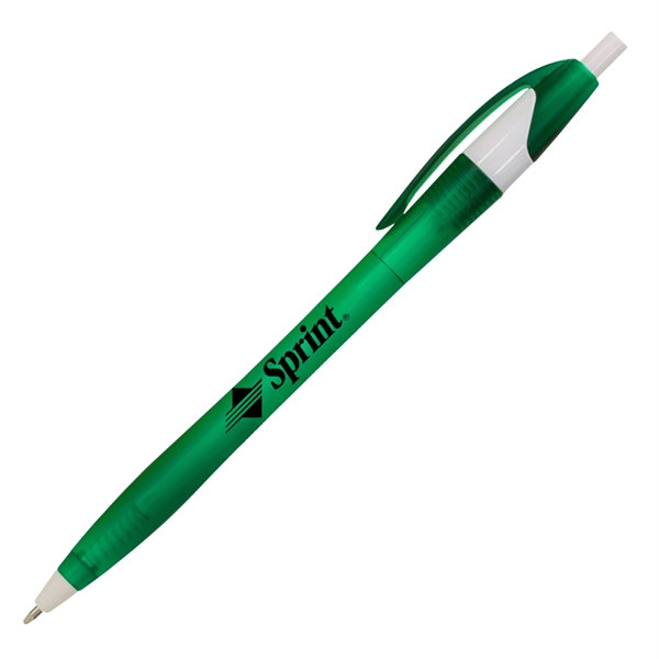 Click-action Frosty slim pen made of plastic with a curvaceous, hourglass... from ASI 90859 Tempo Industries Inc / Tempoline