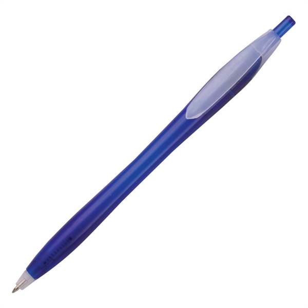 Hourglass shaped barrel frost pen with plunger-action mechanism.... from ASI 90859 Tempo Industries Inc / Tempoline