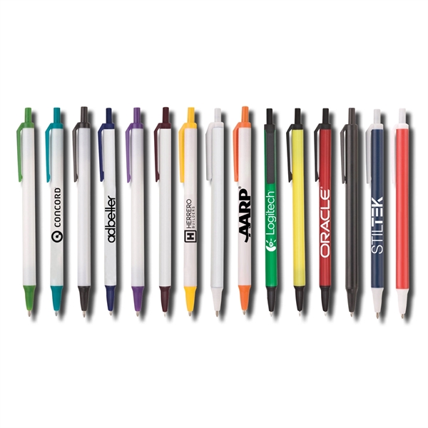 This Senora pen is a click-action item made of plastic and... from ASI 90859 Tempo Industries Inc / Tempoline
