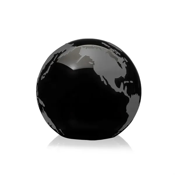 Wonderful 3" World Globe Paperweight in deep black optical crystal. ... from ASI 84592 St Regis Group / St Regis
