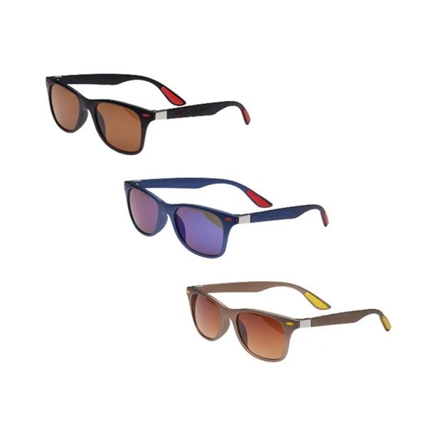UV400 matte sunglasses with metal accent plus free 1 color silkscreen... from ASI 37218 Athena Promo (tm)