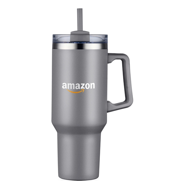 40 oz. double wall vacuum insulated stainless steel tumbler with handle... from ASI 90807 Tekweld