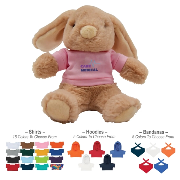 6" lop eared bunny stuffed animal with your choice between a... from ASI 61125 Hit Promotional Products / Hit®