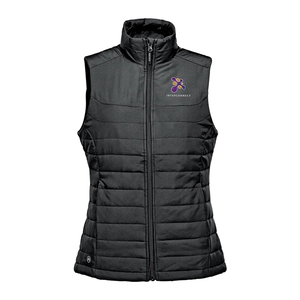 Women's quilted vest with a water-repellent finish, zippered pockets and a... from ASI 61125 Hit Promotional Products / Hit®