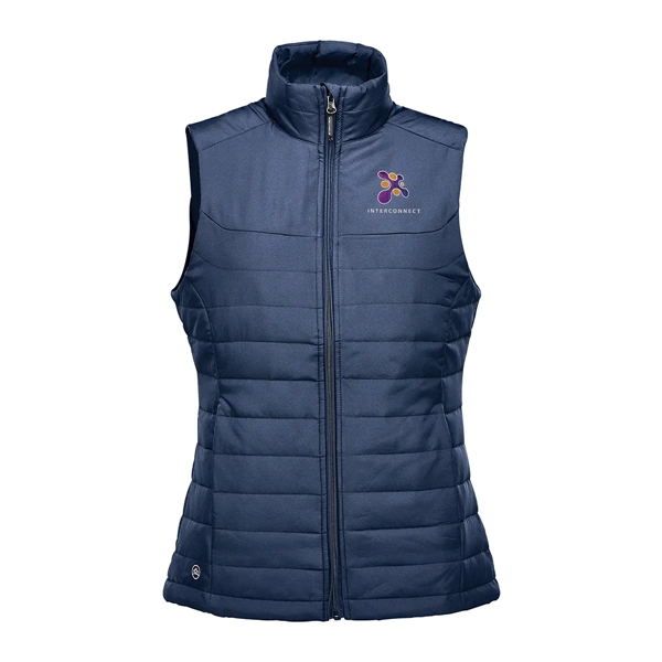 Women's quilted vest with a water-repellent finish, zippered pockets and a... from ASI 61125 Hit Promotional Products / Hit®
