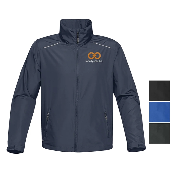 Men's jacket with an adjustable hood and cuffs, back mesh-lined vent,... from ASI 61125 Hit Promotional Products / Hit®