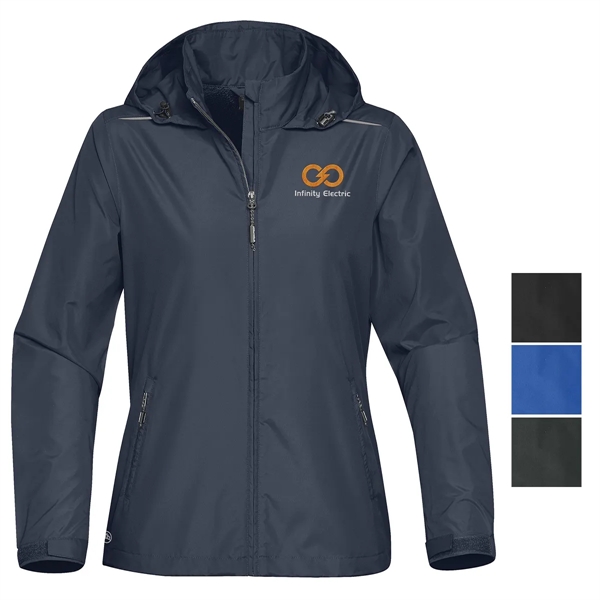 Women's jacket with an adjustable hood and cuffs, a mesh-lined vent,... from ASI 61125 Hit Promotional Products / Hit®