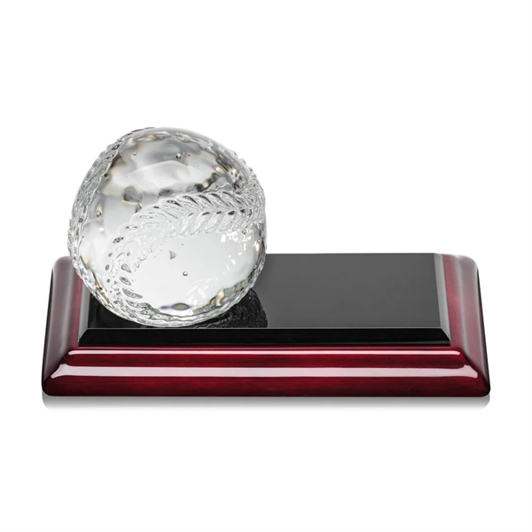 Crystal sports ball award mounted on a 4" x 6" handsome... from ASI 84592 St Regis Group / St Regis