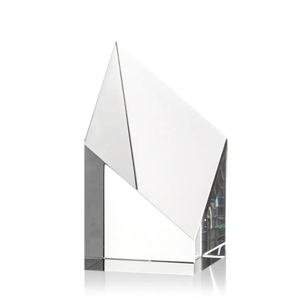 Optical crystal paperweight award, 4" x 3.25" x 3.25".... from ASI 84592 St Regis Group / St Regis