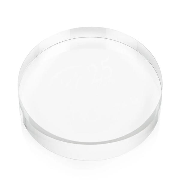 Optical crystal smooth round paperweight.... from ASI 84592 St Regis Group / St Regis