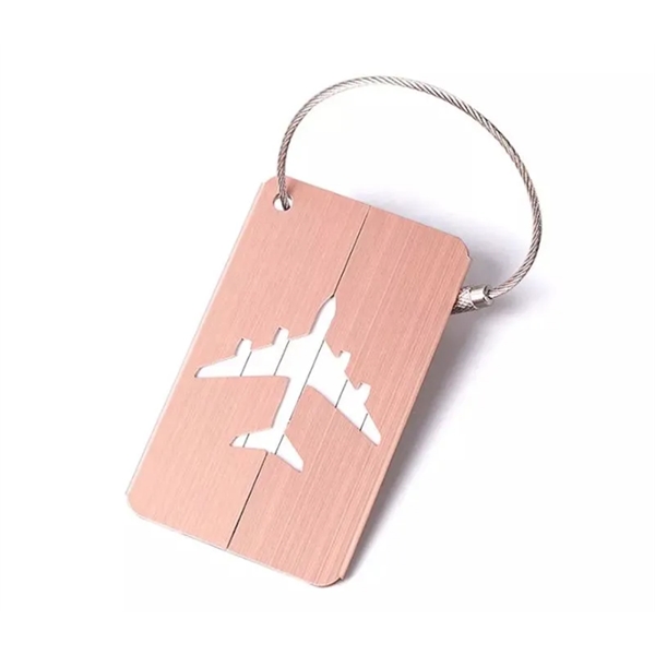 Aluminum luggage tag plus free laser engraved on back side plus... from ASI 37218 Athena Promo (tm)