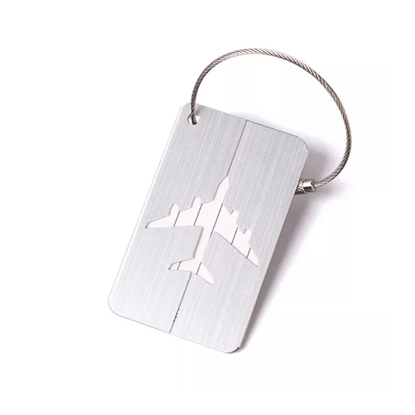 Aluminum luggage tag plus free laser engraved on back side plus... from ASI 37218 Athena Promo (tm)