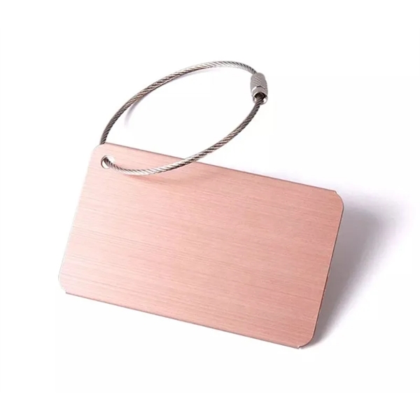 Aluminum luggage tag plus free laser engraved on back side plus... from ASI 37218 Athena Promo (tm)