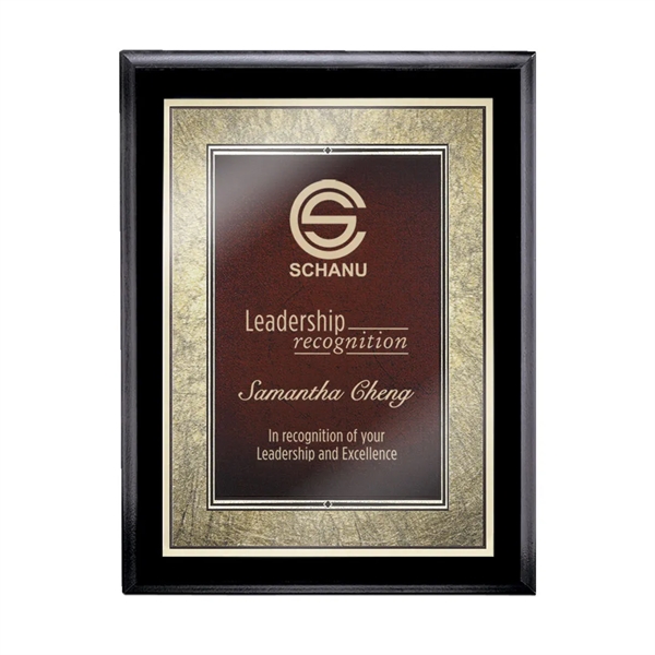 Farnsworth/Tamara Plaque - Black/Burgundy 7"x9"... from ASI 84592 St Regis Group / St Regis