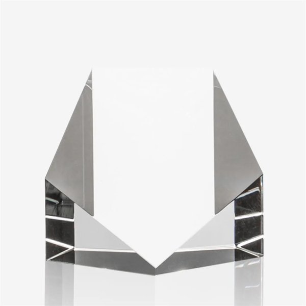 This optical crystal pentagon shaped award towers up from its base,... from ASI 84592 St Regis Group / St Regis