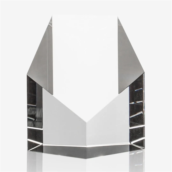 This optical crystal pentagon shaped award towers up from its base,... from ASI 84592 St Regis Group / St Regis