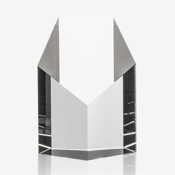 This optical crystal pentagon shaped award towers up from its base,... from ASI 84592 St Regis Group / St Regis
