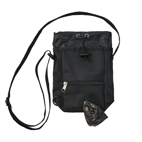 Pet treat carrier pouch with refillable compartment of disposable poop bags.... from ASI 52840 Evans Manufacturing